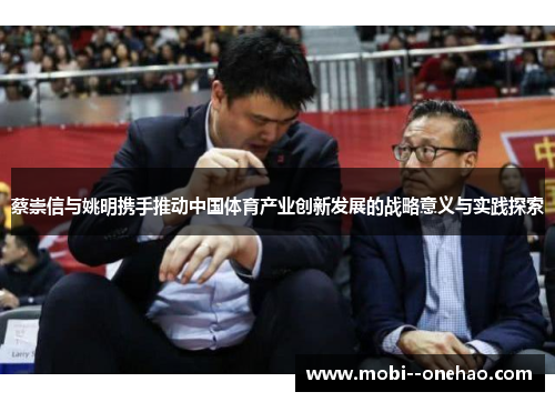 蔡崇信与姚明携手推动中国体育产业创新发展的战略意义与实践探索
